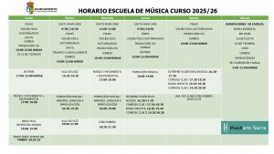 horario escuela de musica el boalo